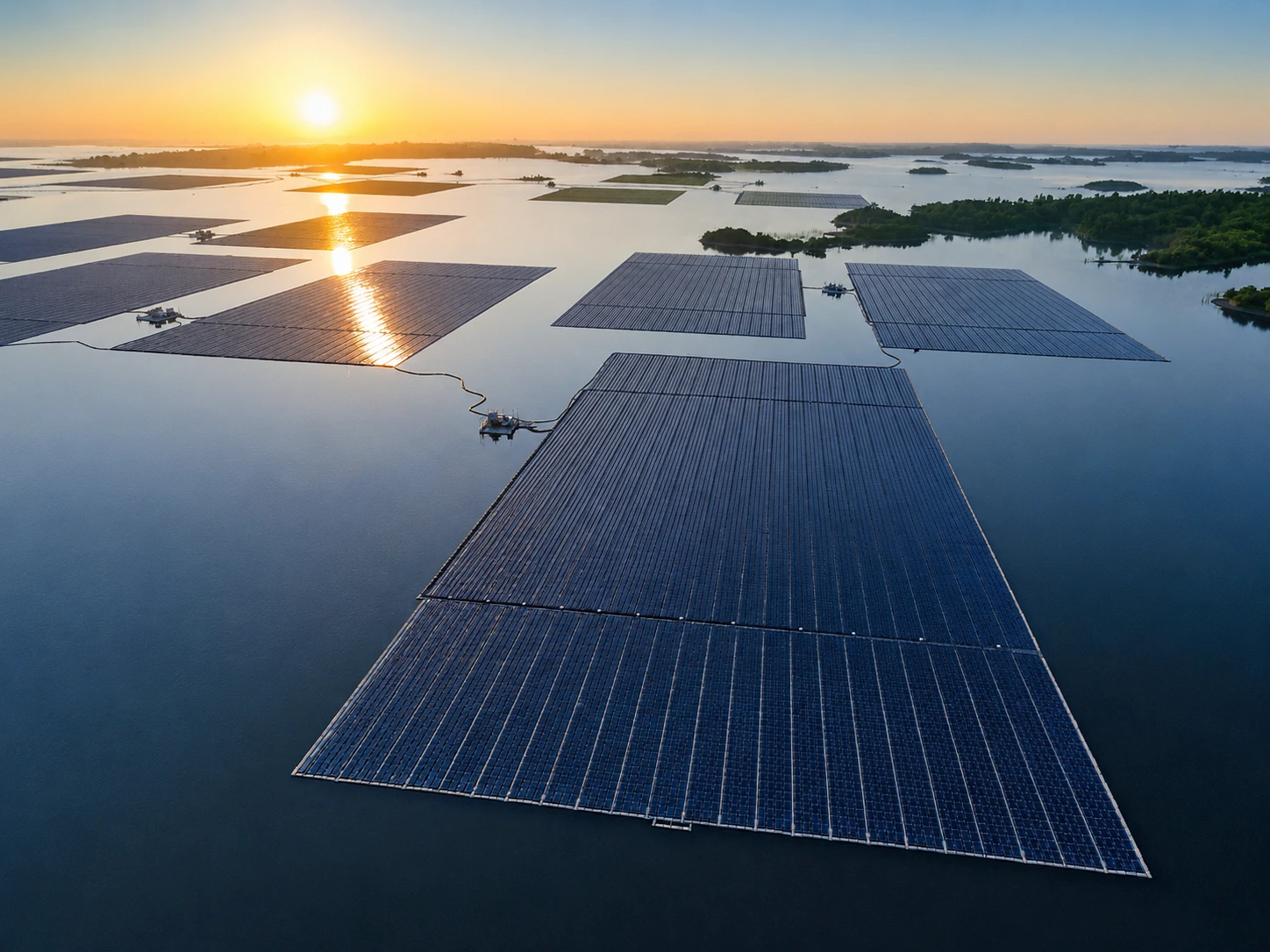 AMP Energy Omkareshwar 140 MW Floating Solar Power Plant - Madhya Pradesh, India